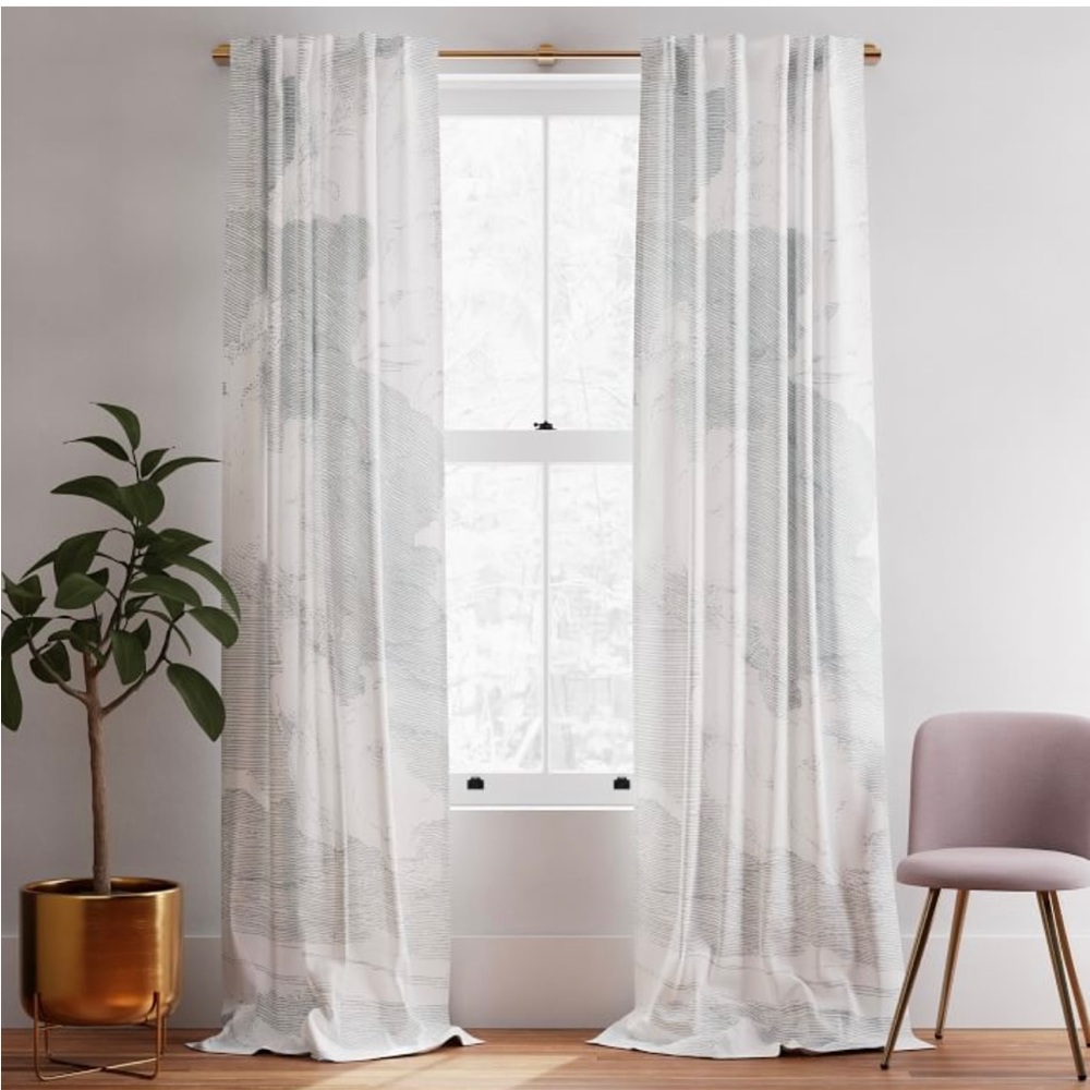 West elm canvas curtains.